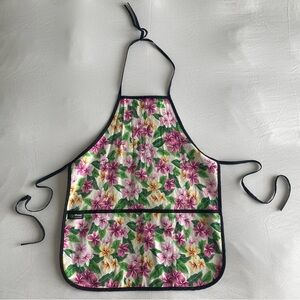 Nani Island Made in Hawaii Apron with Pockets, Tropical Pink Floral Design